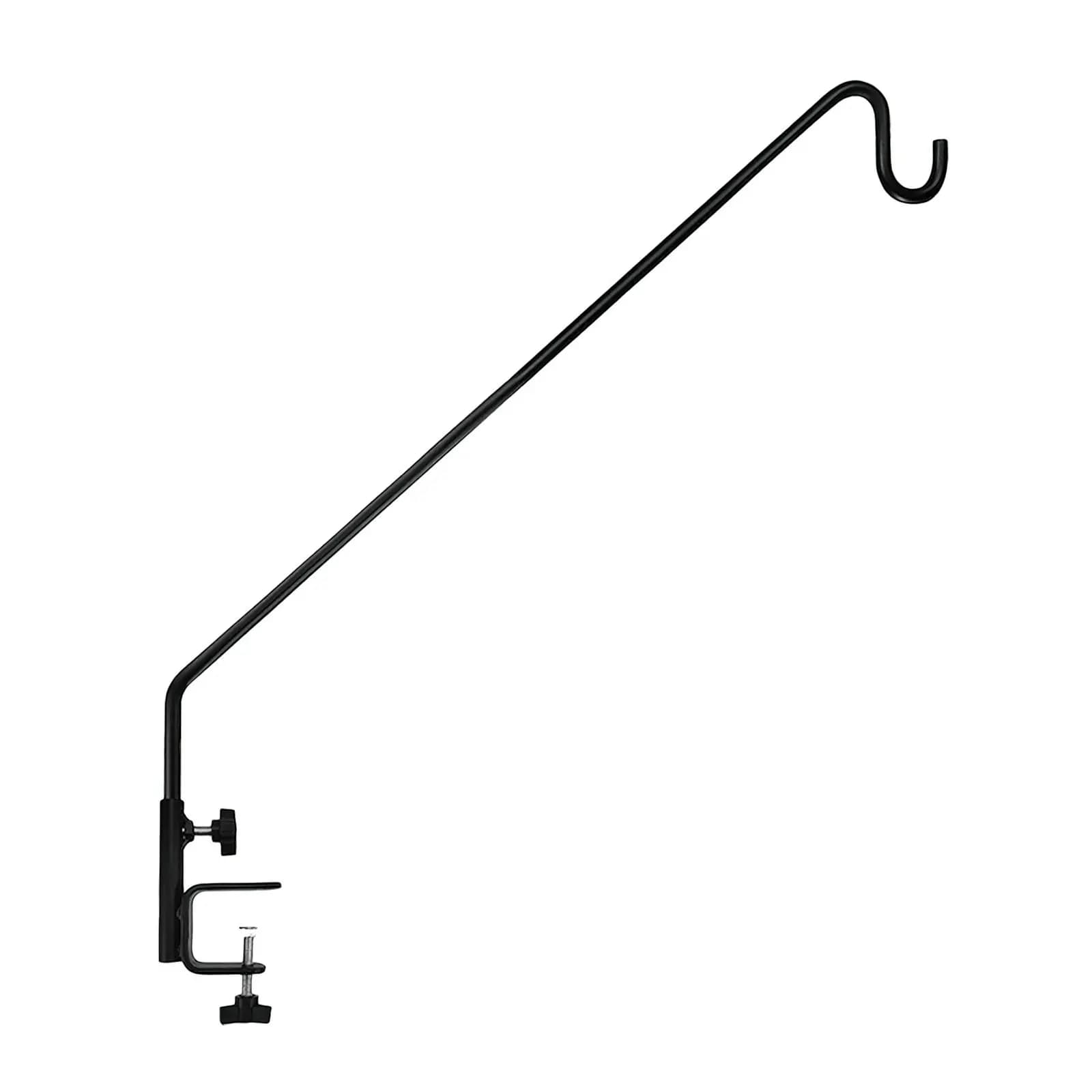 Bird Feeder Pole for Deck Railing Hooks Hanging Plants Poles Outdoors Flower Pot Holders
