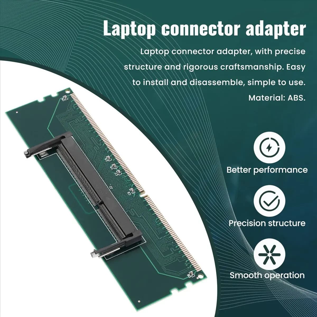 DT138~DDR3 Laptop SO-DIMM to Desktop DIMM Memory RAM Connector Adapter DDR3 New adapter of laptop Internal Memory to Desktop RAM