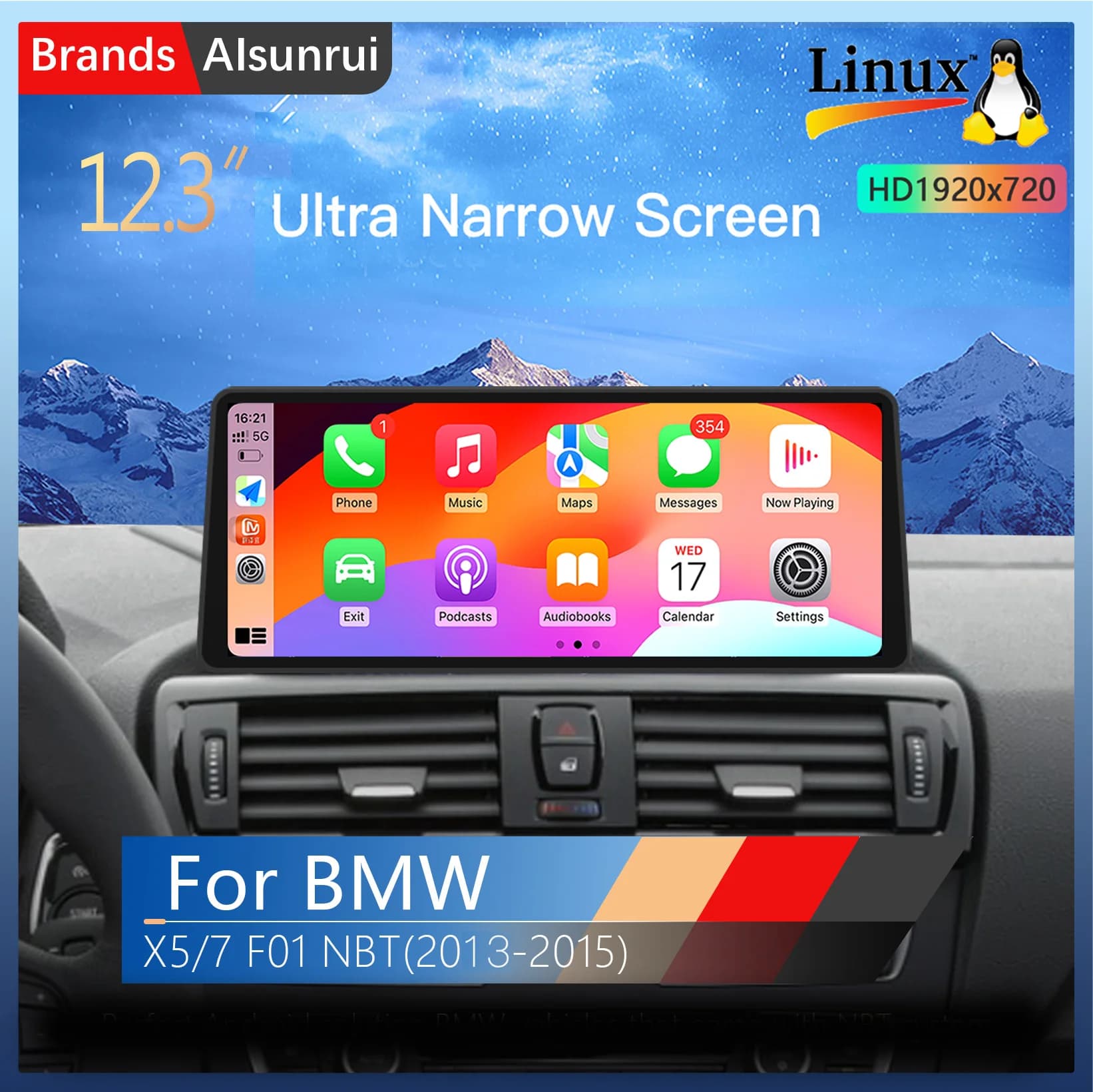 Ultra Narrow 12.3'' Autoradio For BMW 7 Series F01 F02 NBT Android Wireless Multimedia Player Screen Stereo Carplay