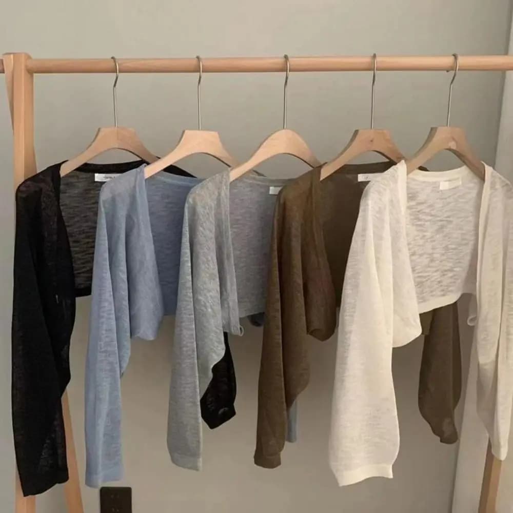 New Thin Sunscreen Cardigan Ruffle Design Long Sleeve Sun Protected Polyester Sunscreen Clothing Short Coat Casual Women