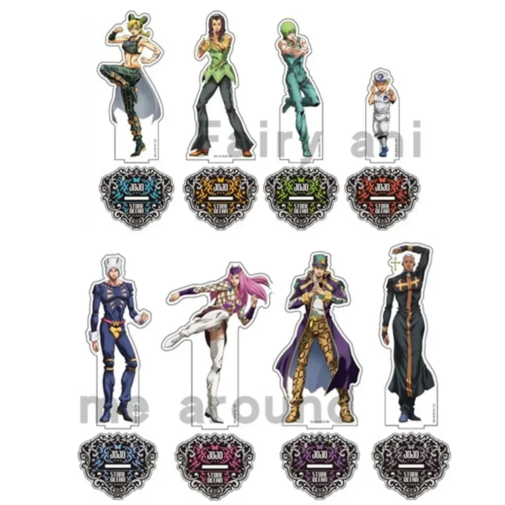 Anime Anasui Jolyne Kujo Kujou joutarou Costello Meteo Rapporto Figura Bambola Acrilico Modello di Supporto Piastra Giocattolo Cosplay per Il Regalo