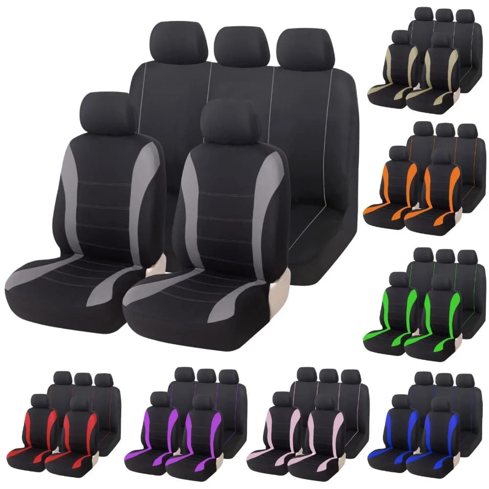 Universal Complete Set of Car Covers in Polyester and Jacquard Fabric, Compatible with Airbag, Suitable for Most Cars, SUVs and Trucks