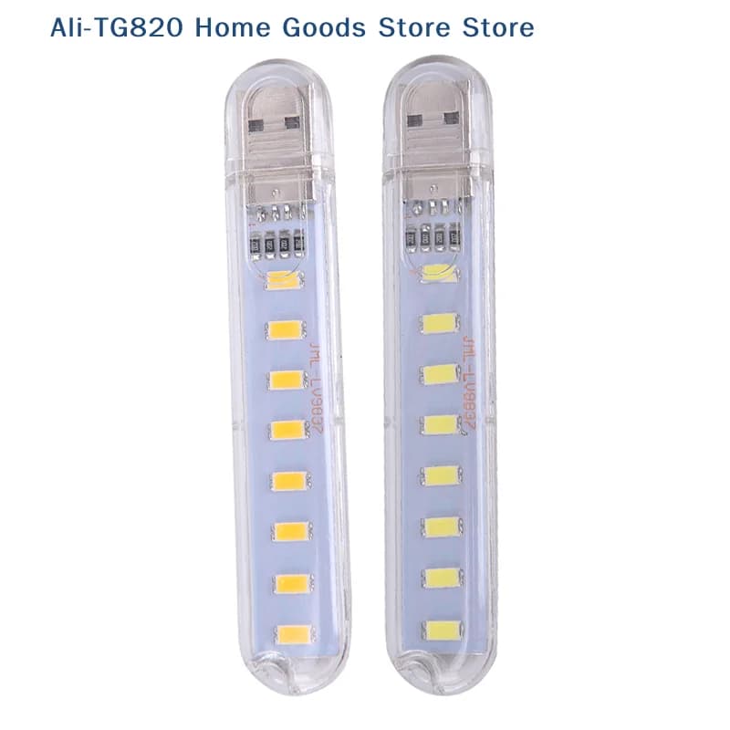 [TG820] Mini lampada da notte portatile USB a LED 5V 8 LED per computer e power bank portatile