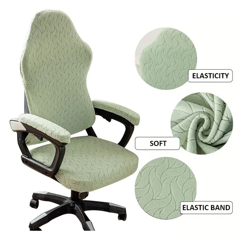 Set di 4 Coprisedia Elasticizzati in Jacquard per Sedia da Gaming e Ufficio, Protezione per Poltrona Girevole, Decorazione per Ufficio