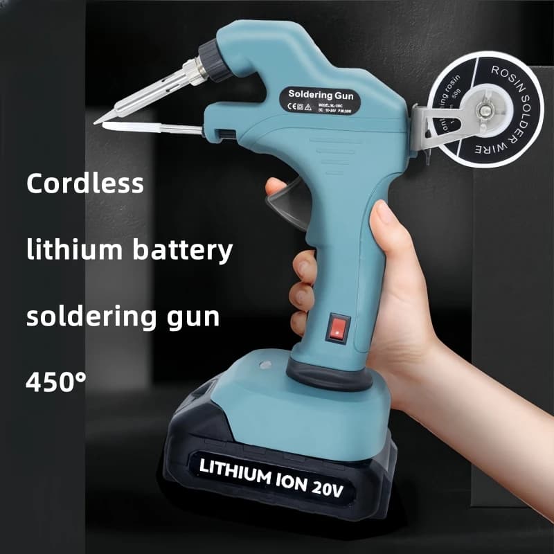 Pistola per saldatura a batteria riscaldata senza fili Invia automaticamente la pistola di stagno Strumento di riparazione per saldatura Saldatore per batteria Milwaukeer/Makita