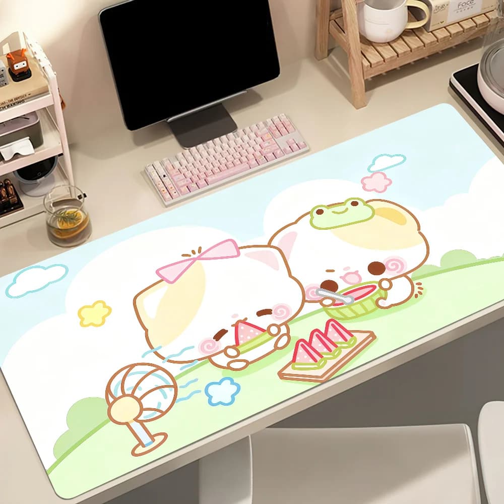 Cartoon KaiKai B-Bear Mouse Pad Large Cute Non-slip Lockedge Desktop Computer Desk Mat Keyboard MousePad Office Gamer Student