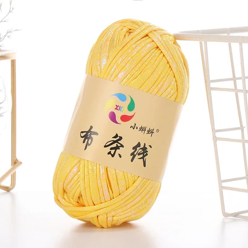 100g similpelle lucido filato all'uncinetto fai da te lavorato a mano palla di filato per borsa coperta cuscino T-shirt borsa bambola cappello filo di garza