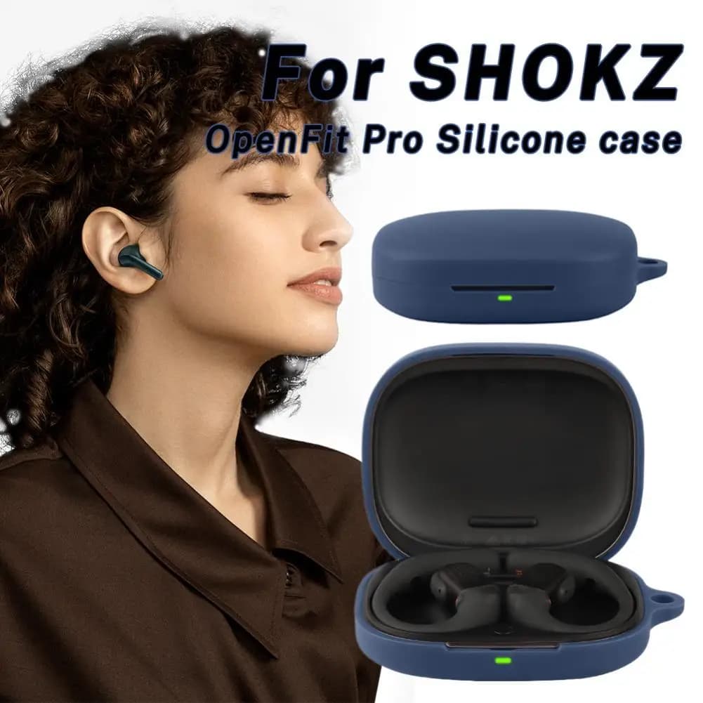 Cover protettiva completa in silicone per SHOKZ OpenFit Pro T010, custodia protettiva anti-caduta e anti-polvere per auricolari wireless e custodia di ricarica