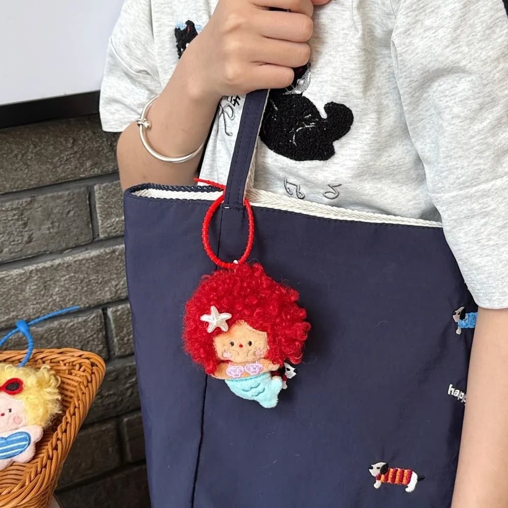 New Figure Bag Pendant Dolls Soft Keychain Backpack Charms Cartoon Little Girls 8cm Size Plushie Bag Pendant Gift Giving