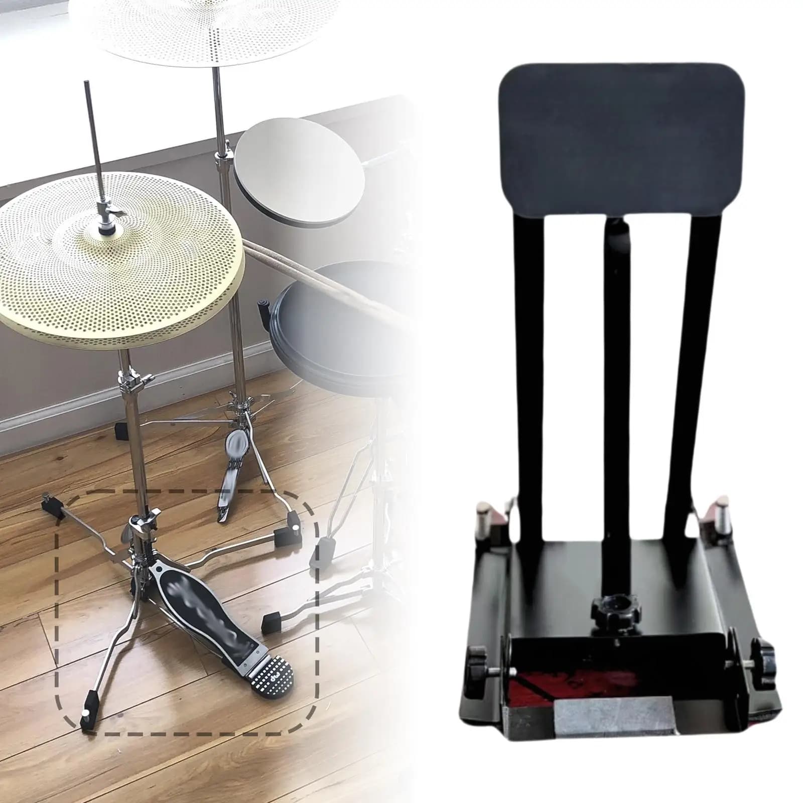 Cuscinetto per esercitazioni Kick Drum Facile da installare Pedale per basso portatile professionale antiscivolo riutilizzabile compatto e robusto per l'allenamento pratico