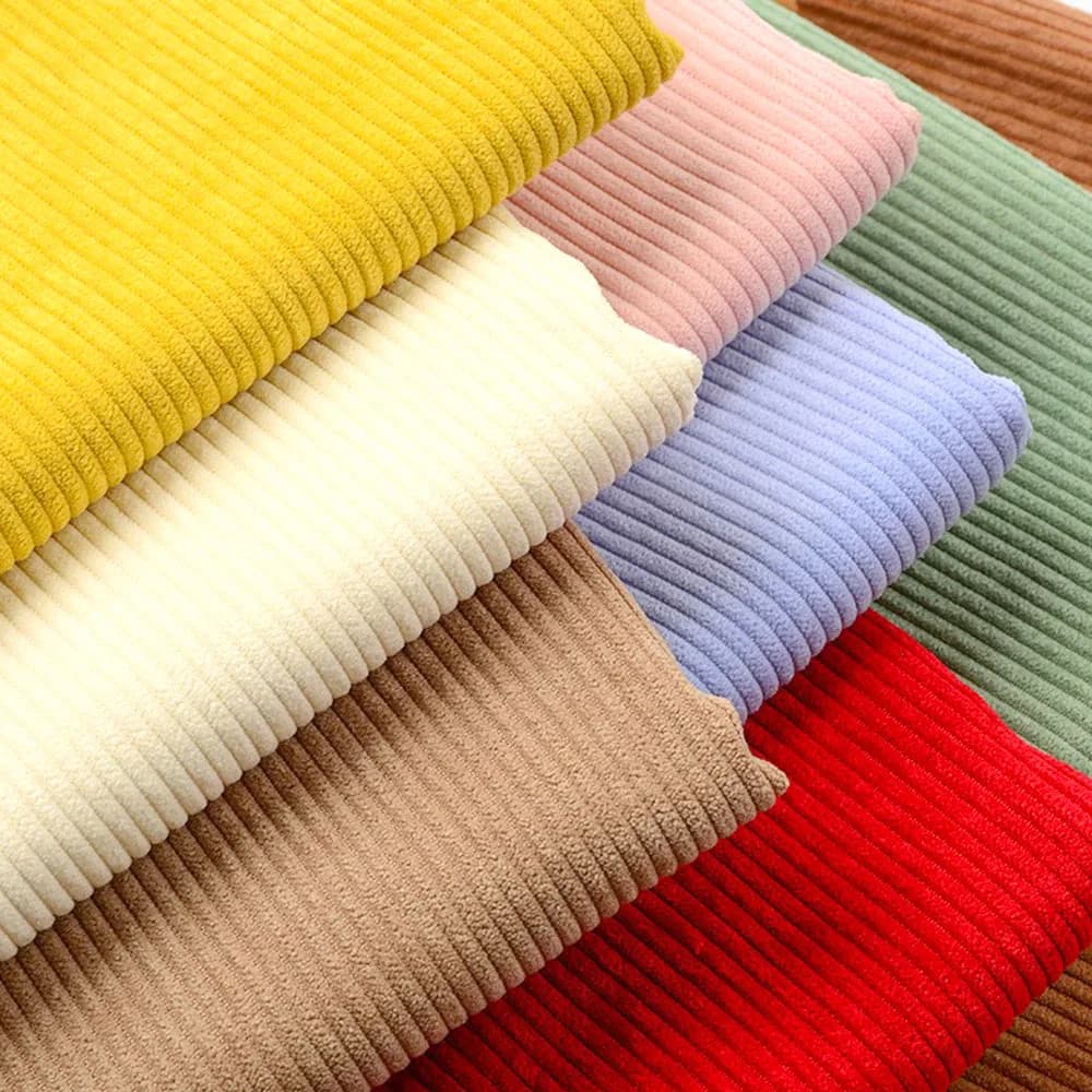 Tessuto di velluto a coste striscia di colore solido per cucire camicie per indumenti pagliaccetto giacche maglione divano panno cuscino di tiro al mezzo metro