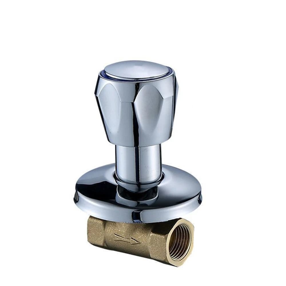 1 pz bagno doccia acqua fredda rubinetto valvola 1/2 '' 3/4 '' rame vasca da bagno rubinetto valvola maniglia singola valvola ad angolo nascosto accessorio