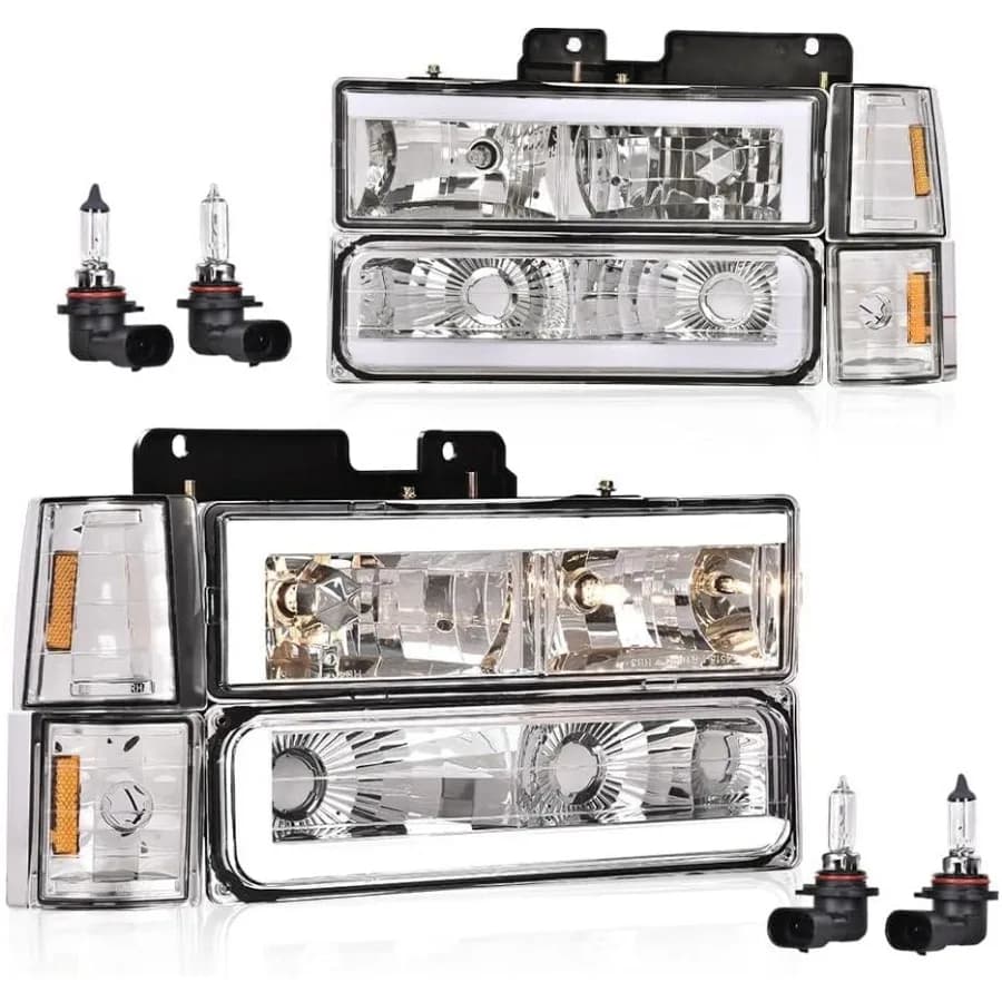 Fari a LED per 9499 GMC C1500 K1500 Yukon C2500 K2500 Gruppo faro suburbante per paraurti lato conducente e passeggero con alta