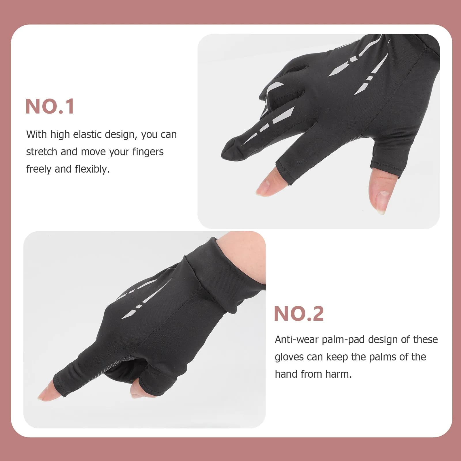 1 paio di guanti con protezione UV, altamente elastici, traspiranti, antiscivolo, per sport all'aria aperta, ciclismo, escursionismo, pesca, uomini e donne