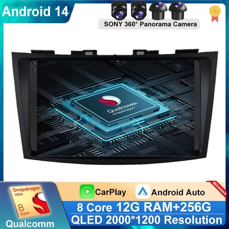Lettore multimediale Android 14 per Suzuki Swift 2011 2012 2013 2014 2015 Autoradio Navigazione GPS WiFi Stereo 2din 7862 AutoRadio