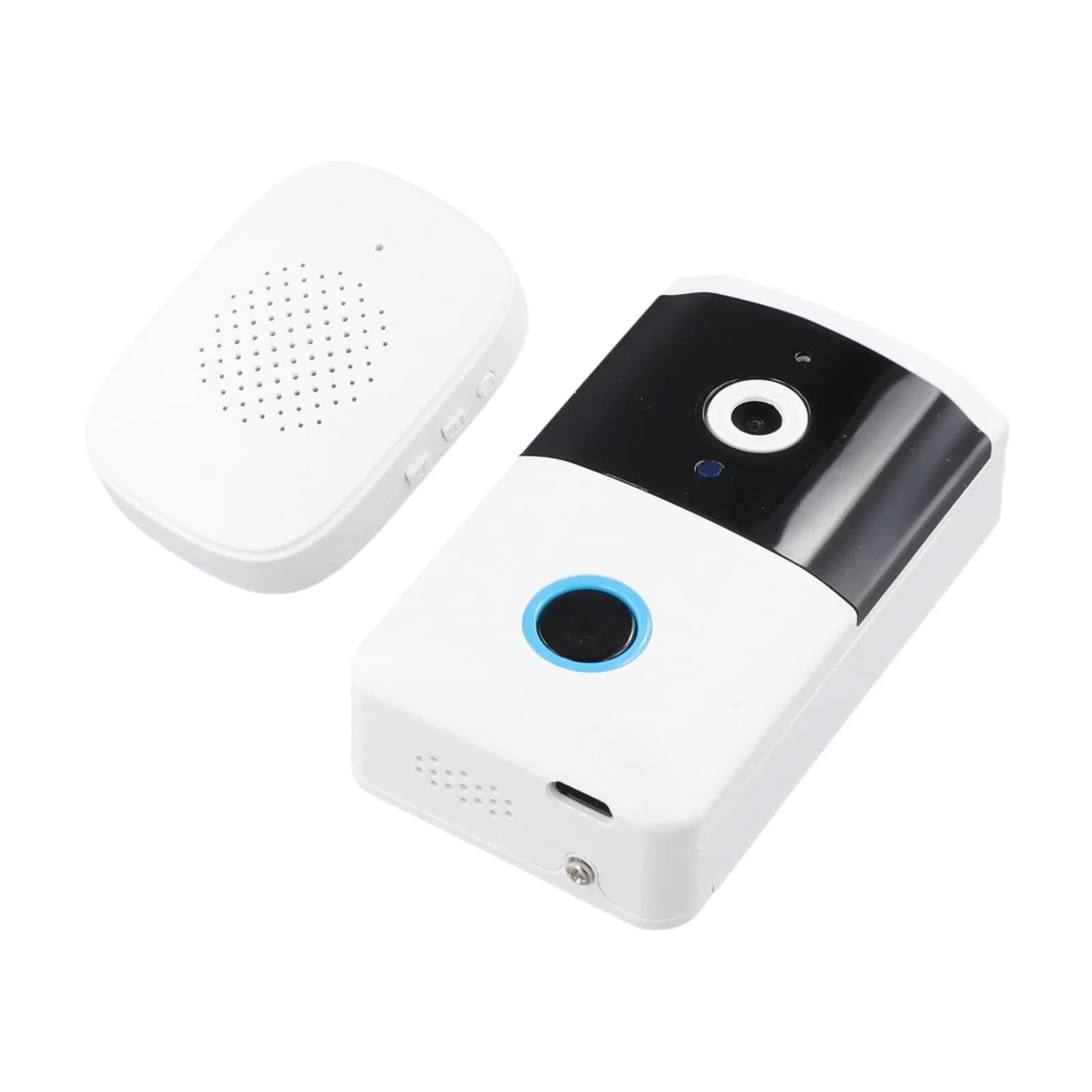 Set Videocitofono Intelligente Senza Foratura, Wireless per Wi-Fi, Interfono Video Domestico Connesso all'App per Conversazioni Video