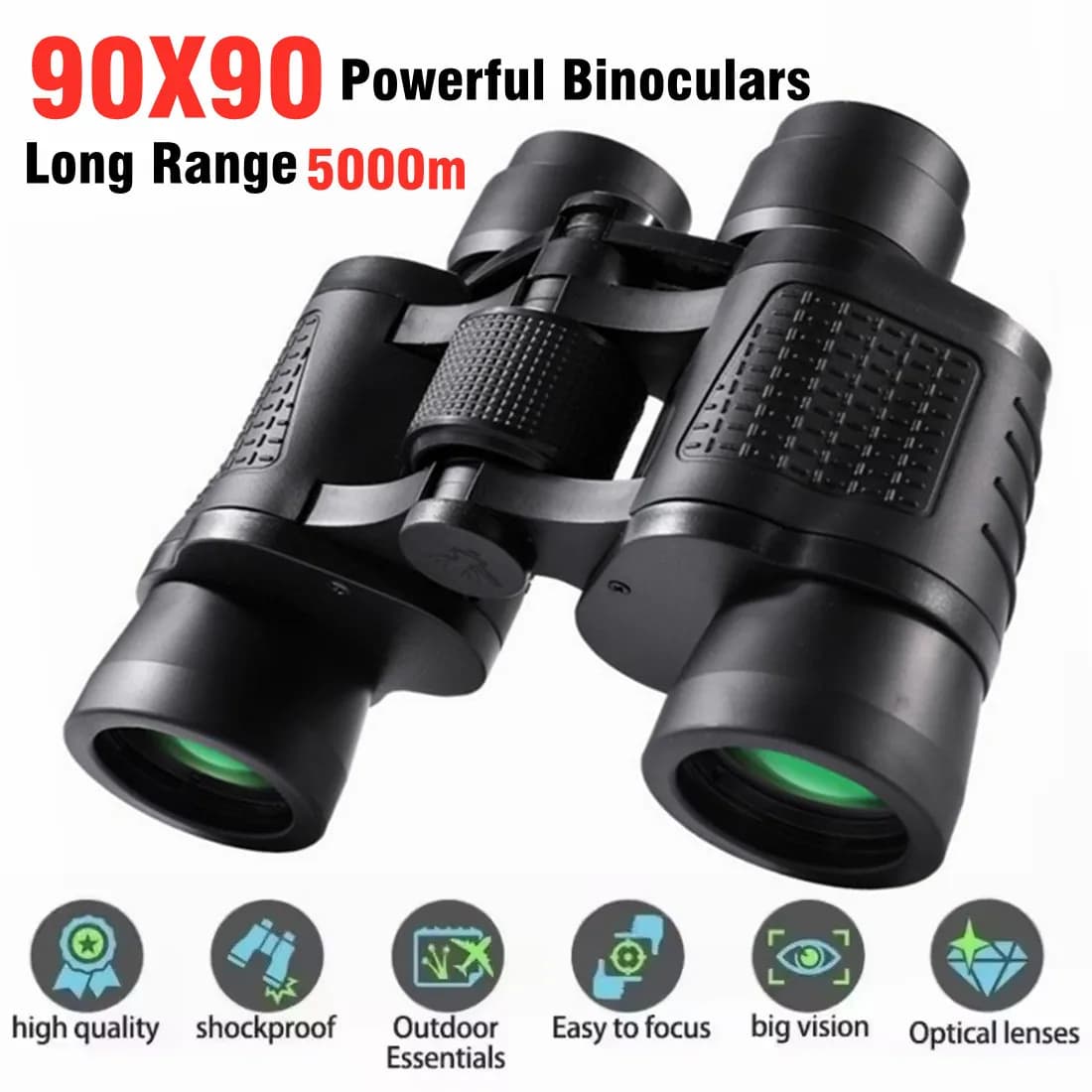 Binocolo potente 90X90 Telescopio a lungo raggio Zoom HD BAK4 Monoculare professionale ad alto ingrandimento per viaggi di caccia in campeggio