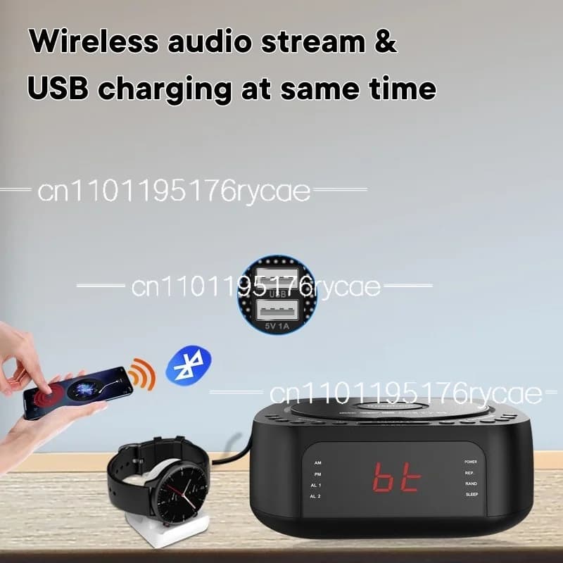 Lettore CD, radio integrata, altoparlante Bluetooth, lettore musicale, radio
