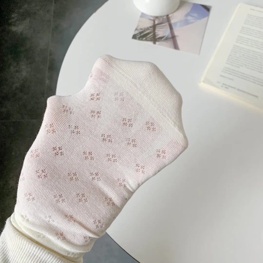 Calzini primaverili ed estivi, calzini a mezza gamba per bambini, calzini sottili da donna, calzini in rete bianco crema, stile casual.