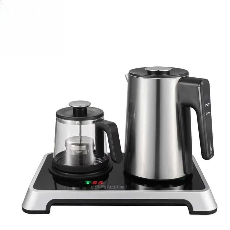 CE/CB certified electric kettle Automatic tea maker and teapot with tray set with temperature control and insulation