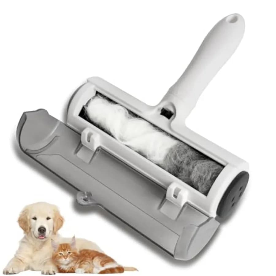Rullo Levapelucchi Riutilizzabile per Peli di Animali Domestici - Rimuovi Peli di Gatto e Cane Extra Adesivo e Lavabile per Mobili, Divani, Tappeti e Auto - Eco-Friendly