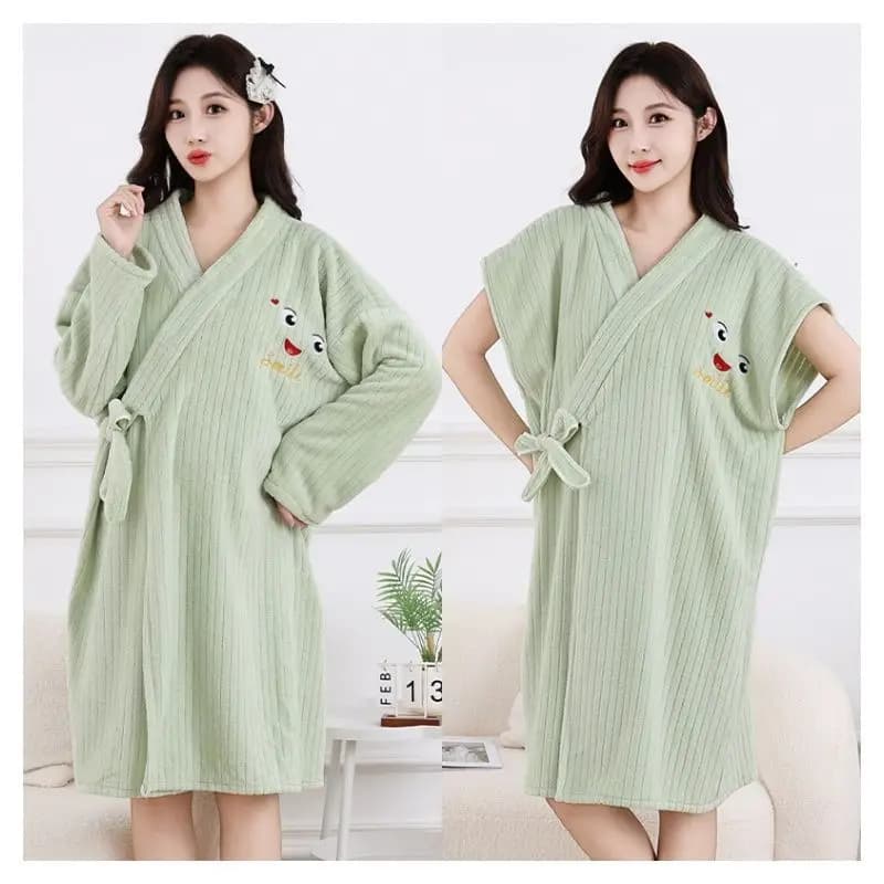 Accappatoio unisex carino morbido addensato assorbente asciugatura rapida gonna da bagno indossabile per adulti asciugamano da bagno camicia da notte