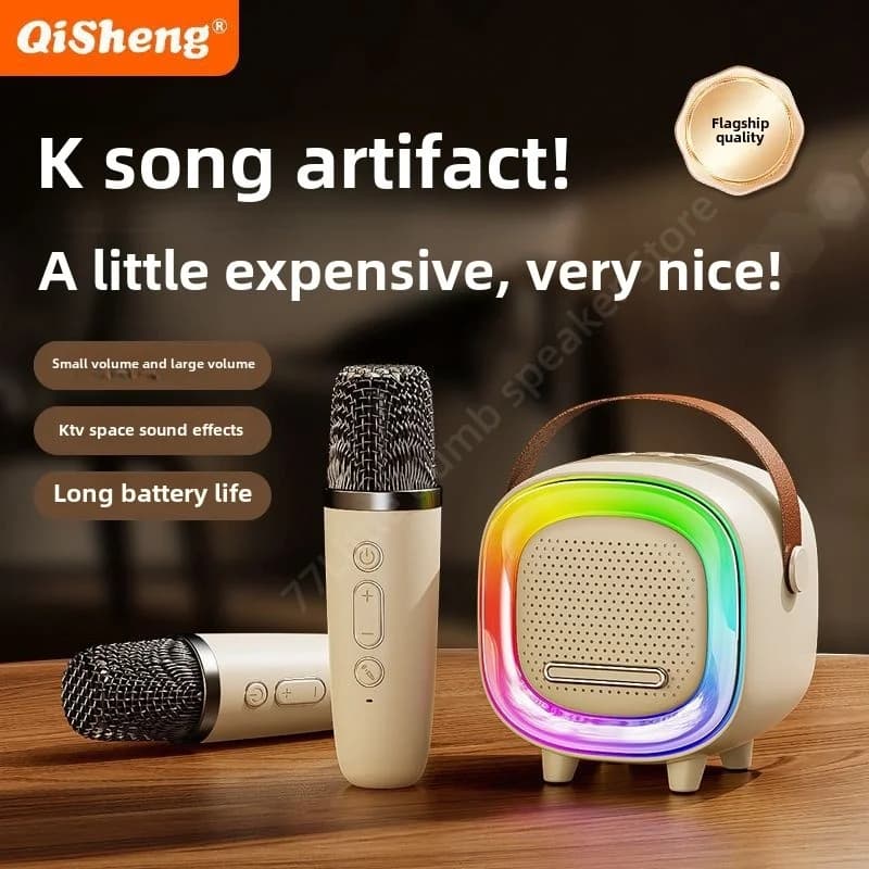 Microfono altoparlante domestico karaoke macchina all-in-one altoparlante portatile casa KTV set wireless Bluetooth 5.4 batteria a lunga durata, alta
