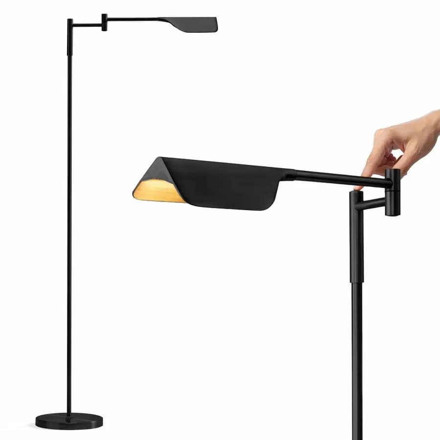 Lampada da lettura a LED Leaf Pharmacy, lampada da terra dimmerabile con facile rotazione sopra la sedia o la scrivania per soggiorni e uffici, regolabile
