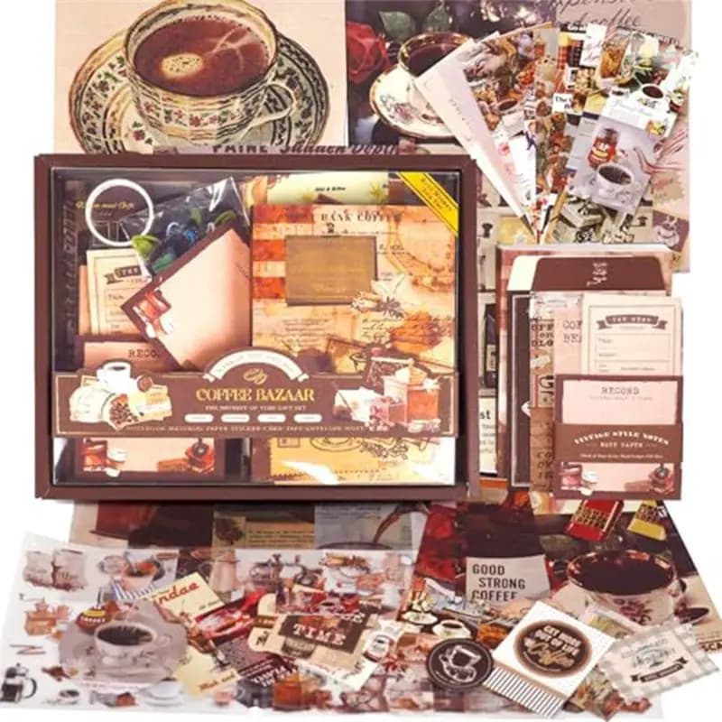 【Ship Within Scrapbooking Kit, Vintage Collection, Perfect For Bullet-Scrapbooking Materials, Planner DIY Art Crafts