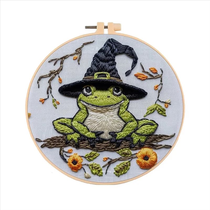 AA81-Serie Halloween non finita, borsa a punto croce, borsa da ricamo per principianti, decorazione fai da te per la casa