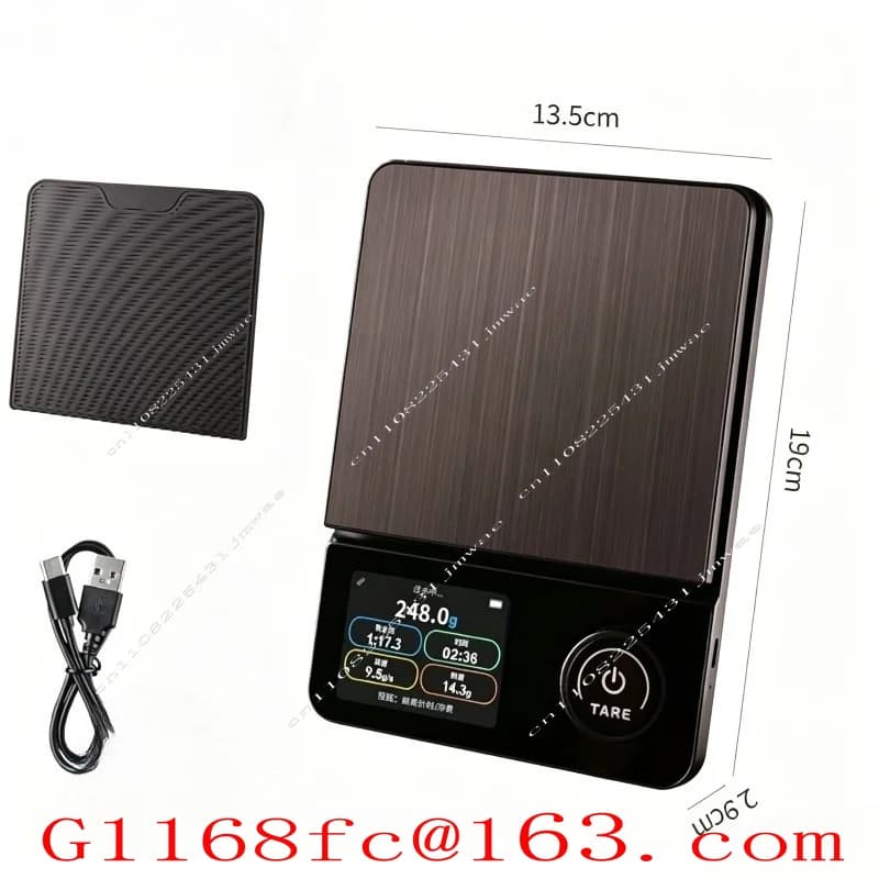 Coffee Electronic Scale Dedicated Timer Coffee Pot Bean Electronic Scale Hand Charging Italian Mini Gram Scale