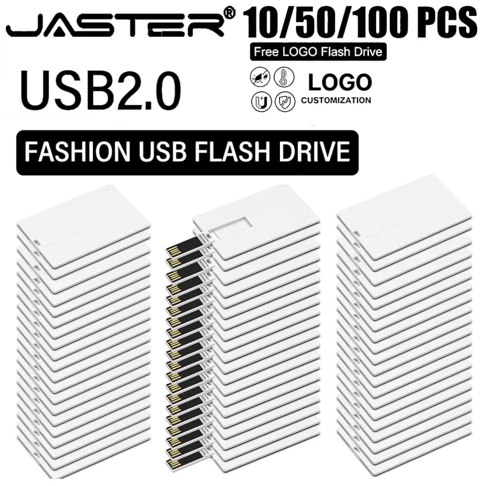 10/50/100PCS USB 2.0 Flash Drives 128GB64GB Wedding Gift Pen Drive Free Custom Logo Memory Stick 32GB 16GB 8GB U Disk for Laptop
