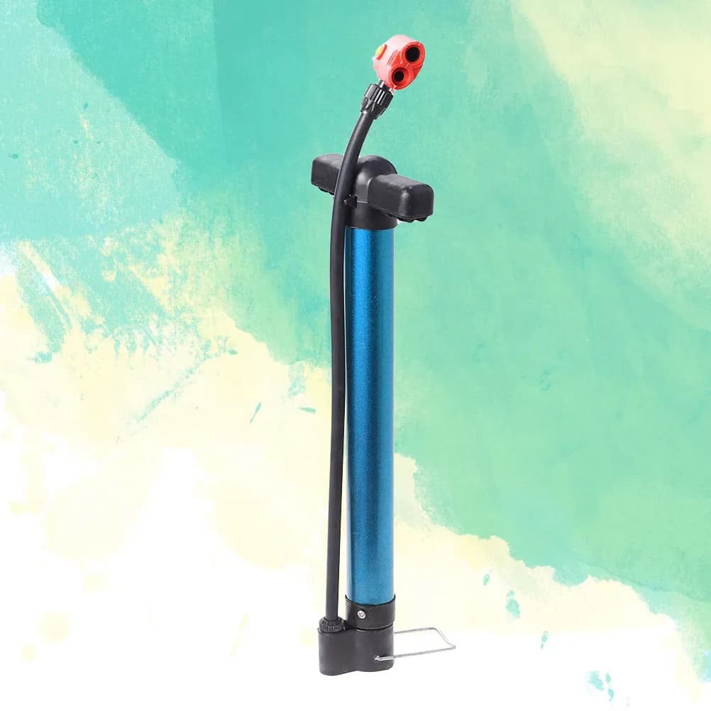 Pompa Portatile per Pneumatici Bici in Lega di Alluminio con Doppia Valvola per Gonfiaggio Bici da Corsa e Mountain Bike