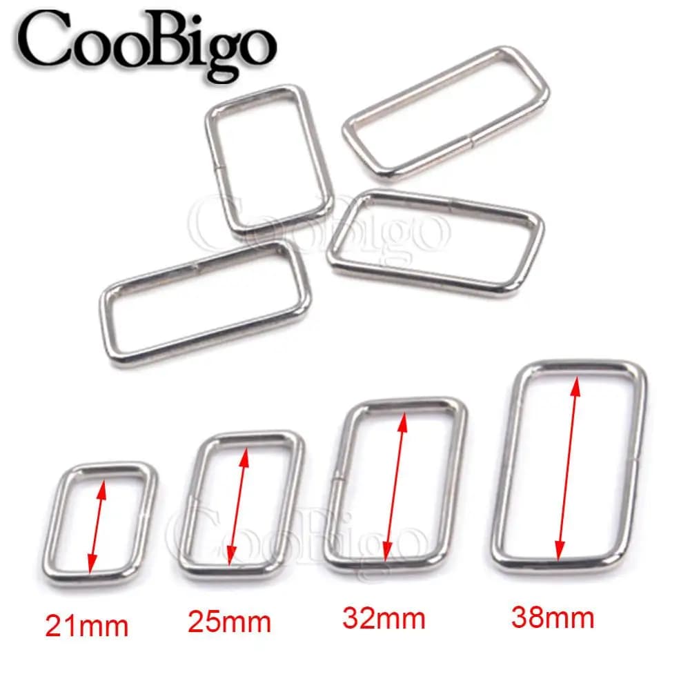 20 pcs Metal Rectangle Adjustable Circle Ribbon Buckle Curder Belt Ring Or Ring for Backpack Strap Pet Bag Collar Accessories FAI FROM TE