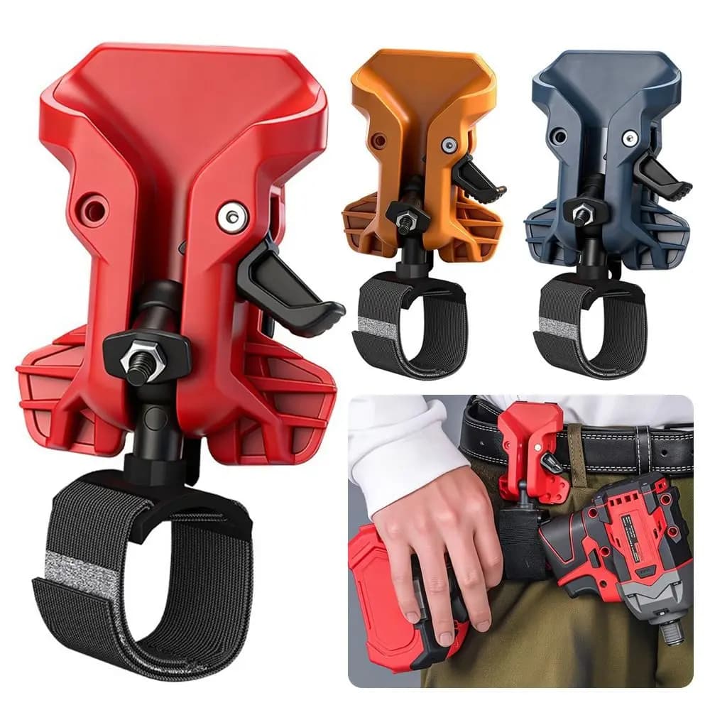 1pcs Portable Self-locking Drill Holder Belt Clip Quick Release High-hardness Quick-hook Holder Electric tool waist hanging