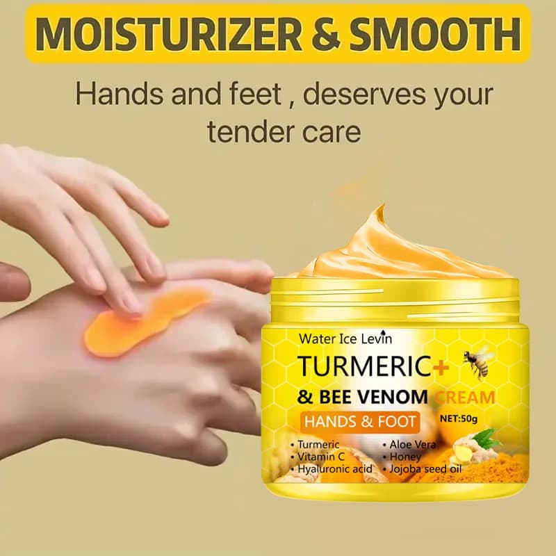 Curcuma Bee Veil Anti-drying Crepa Cream for the feet Mano screpolata Repair Skin Removal Cream for the care Dead feet Hand skin
