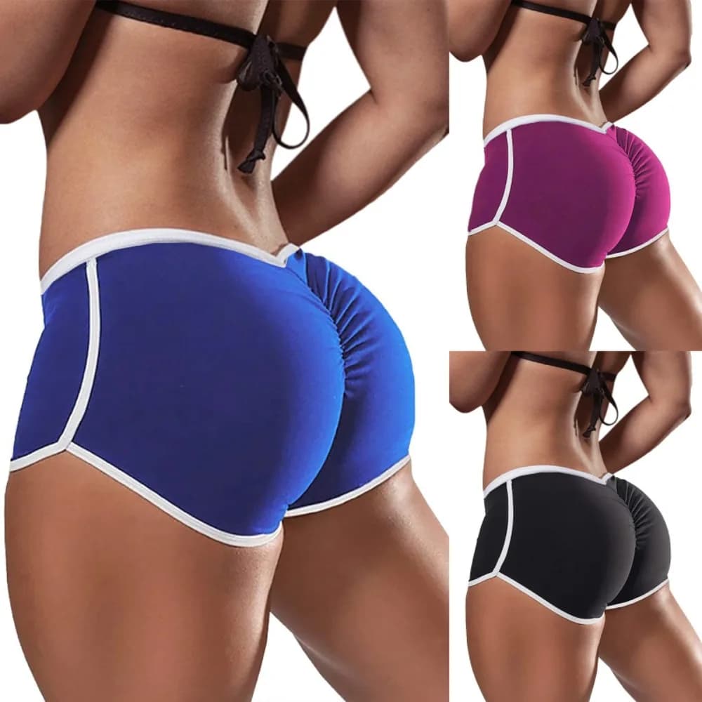 Sexy Solid Color Low - Waist Women's Running Shorts - Tight Hip - Shorts for Summer, European American Fashion