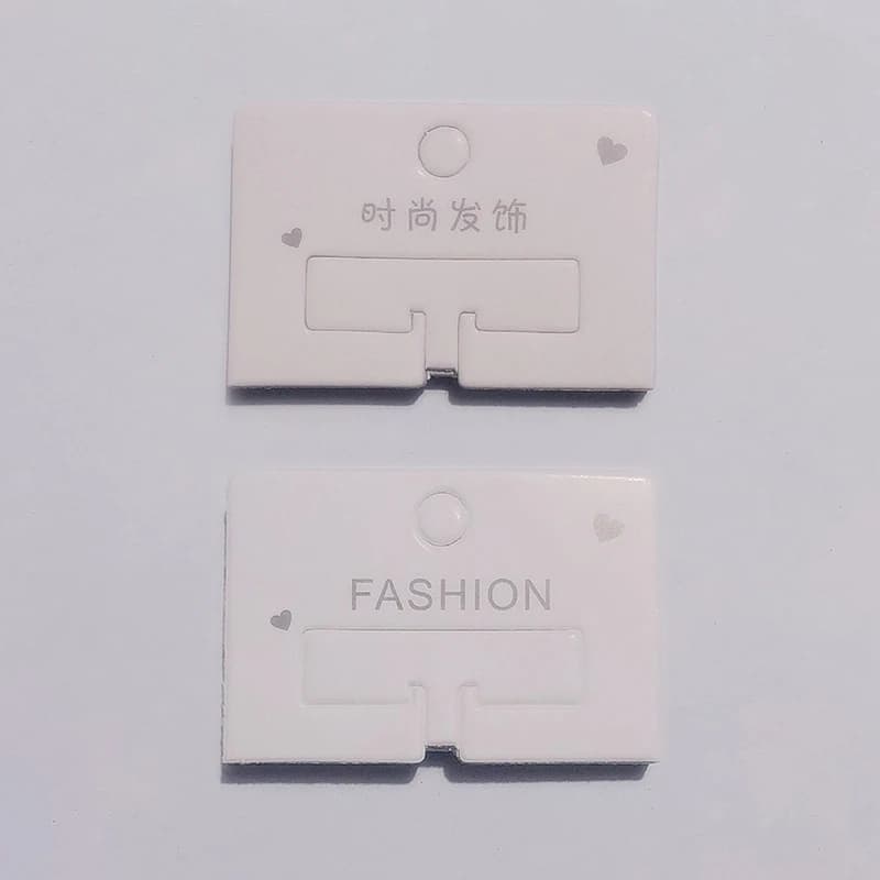 50 Pezzi Semplici Cartoncini Espositori per Fermagli per Capelli, Etichette in Carta per Confezioni di Accessori
