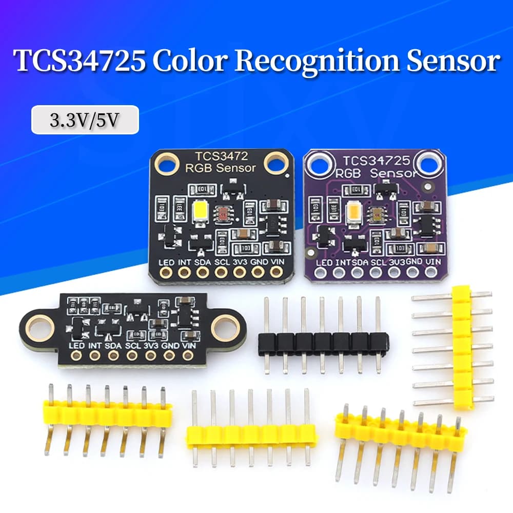 TCS34725 Filtro di blocco IR a bassa potenza Sensore di colore della luce RGB Riconoscimento Kit fai da te Scheda PCB elettronica per Arduino programmabile