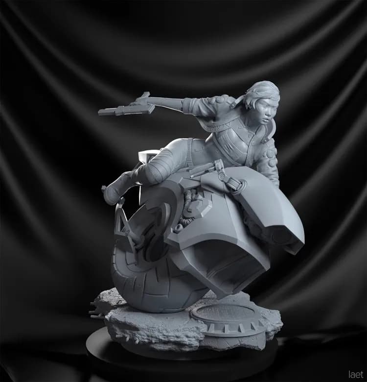 1/18 1/24 Kit modello in resina Moto Girl Fighter Figurina non verniciata nessun colore RW1171