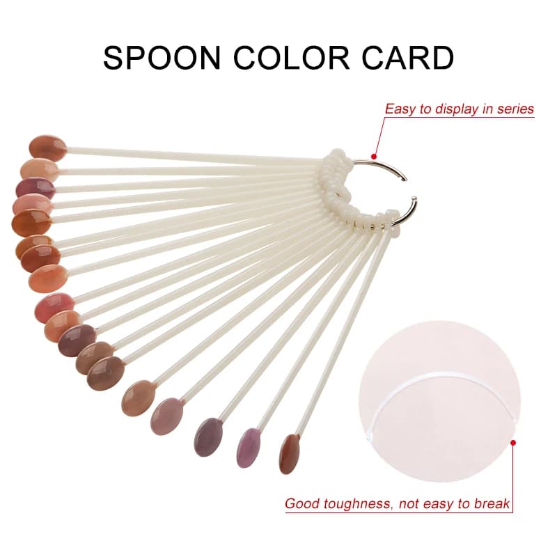 50pcs/Pack UV Gel Varnish Display Spoon Color Chart False Display Tips Nail Art UV Nail Tips Set Lot For Manicure Sticker