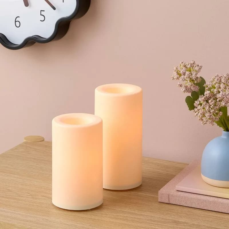 3"x5" LED Pillar Candle White