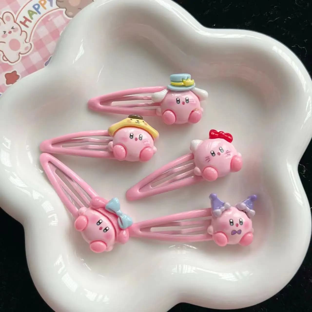 1~10pcs Kirby hair clips pp hairpins fun pink small hair clips side clips student duckbill hair clips holiday gifts
