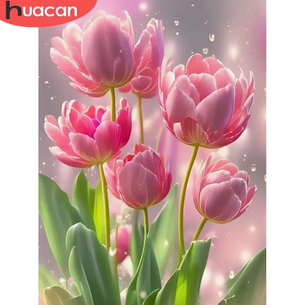 HUACAN Pittura piena di diamanti Fiore Nuovi arrivi 2024 Diamante Mosaico Strass Immagini Decorazione da parete Kit artigianale