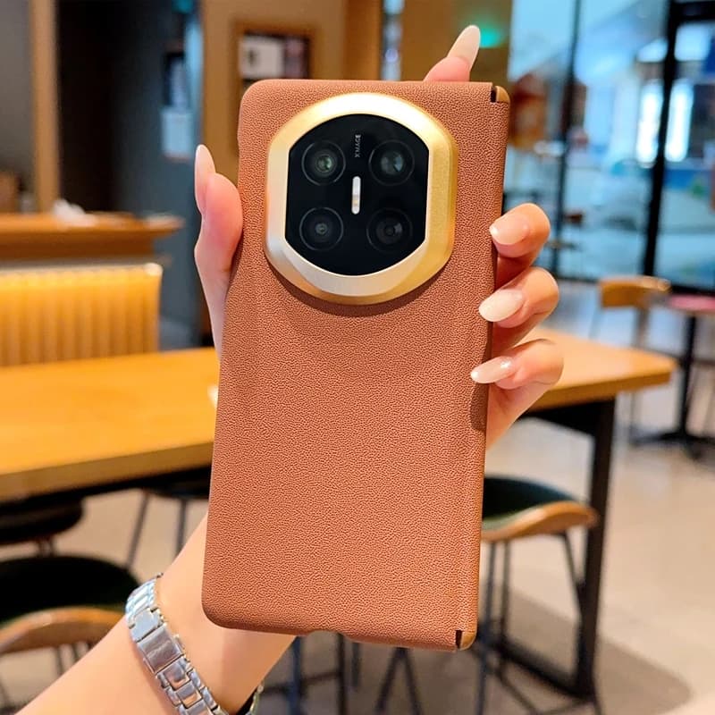 Leather For HuaWei Mate X7 Phone Case Magnetic Wireless Charger Shockproof Shell Protection Solid Color Back Cover