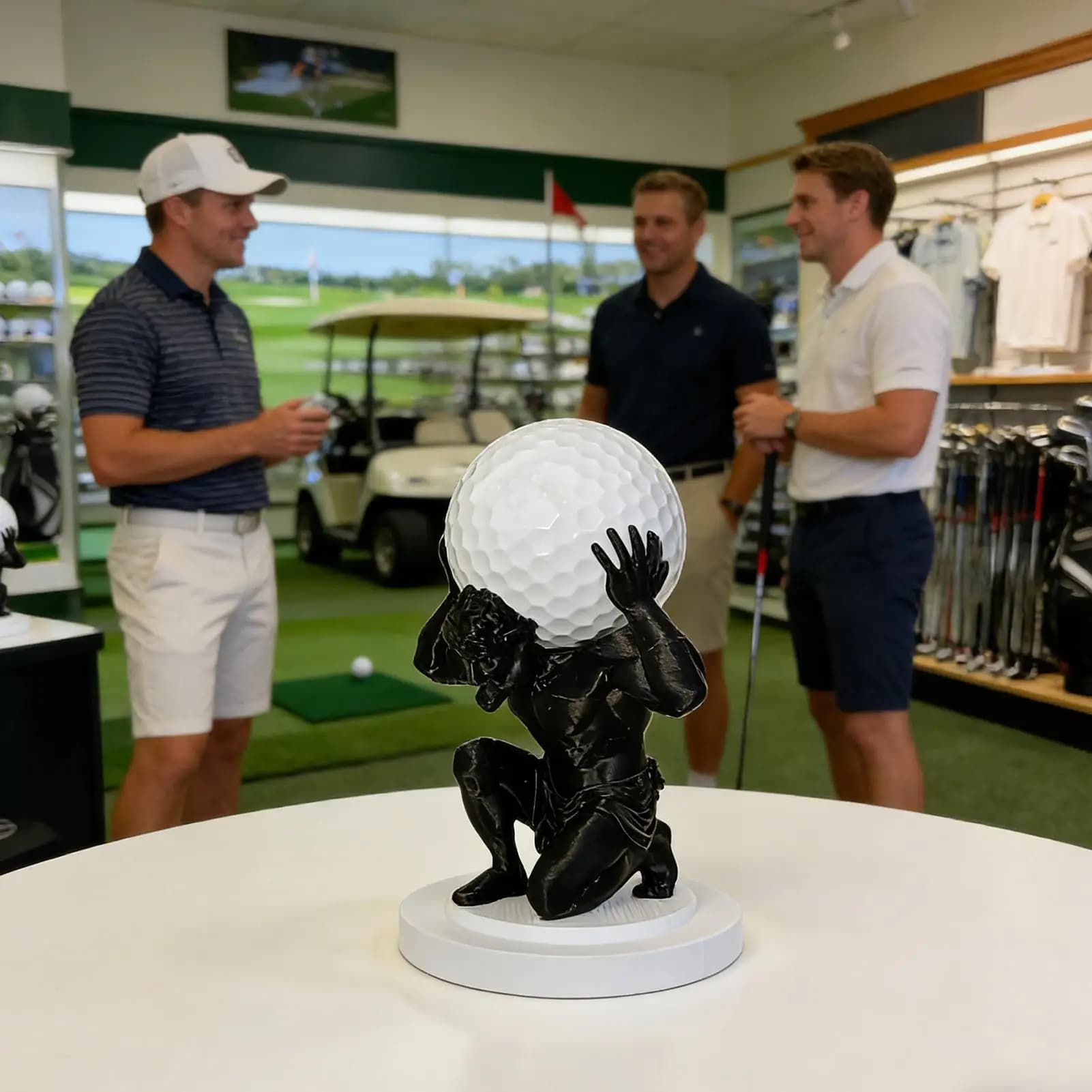 Sculptural Golf Ball Holder Golf Ball Holder Display Artistic Design Collection Storage For Sport Women Men Athletes Golfers