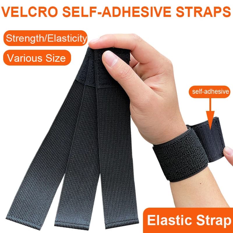 Multifunctional High Elastic Hook Loop Fastener Tape Waist Tightening Leggings Elastic Bandage Self-adhesive Cable Ties Straps