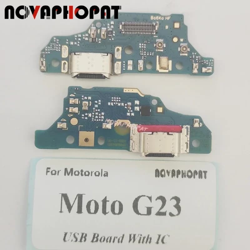 For Motorola Moto G23 USB Dock Charger Port Plug Jack Microphone MIC Charging Board With IC