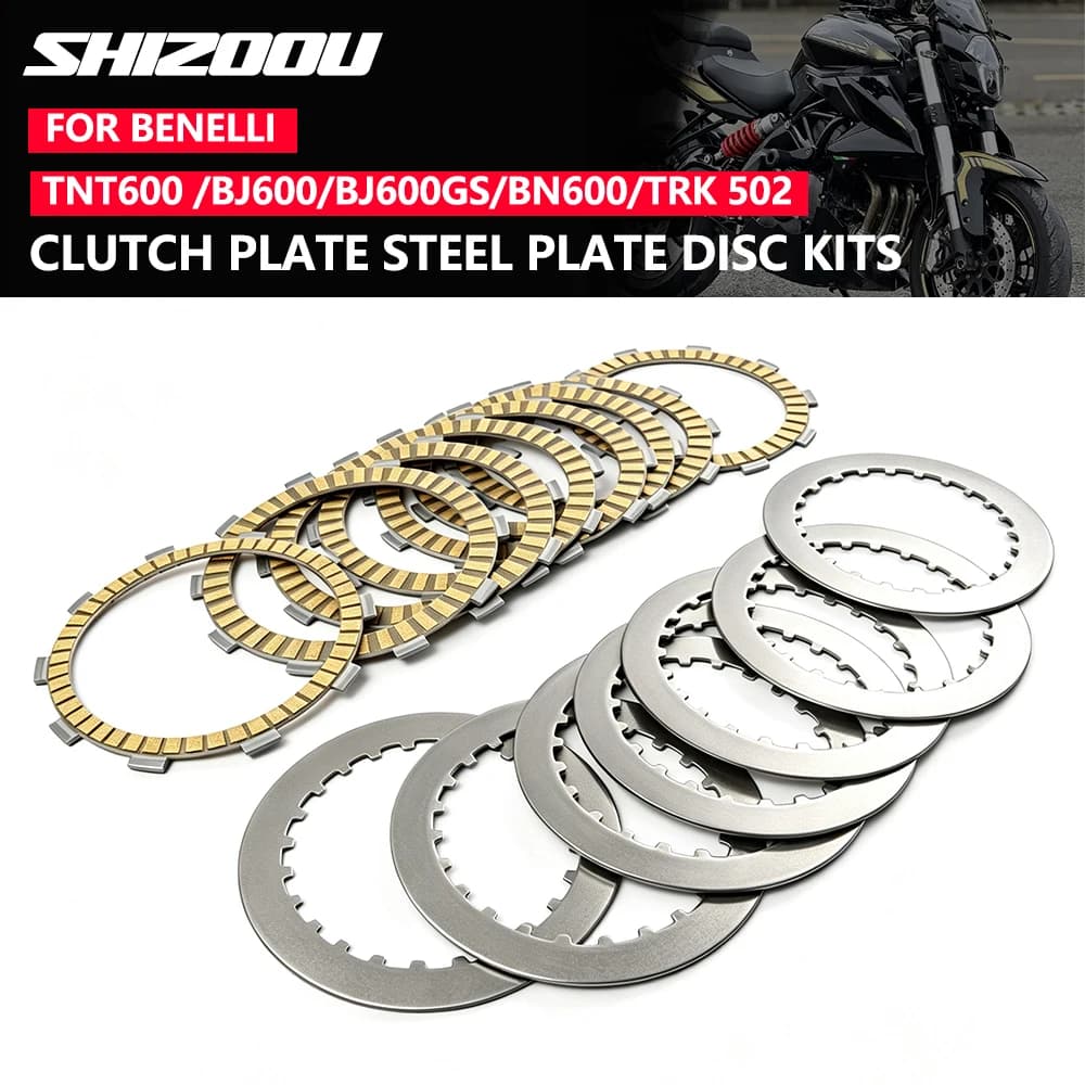 Motorcycle Friction Clutch Plates Disc For Benelli BN600i BN600GT BJ600GS TNT600 Stels 600 TRK502 TRK502X Leoncino 500 2012-2019