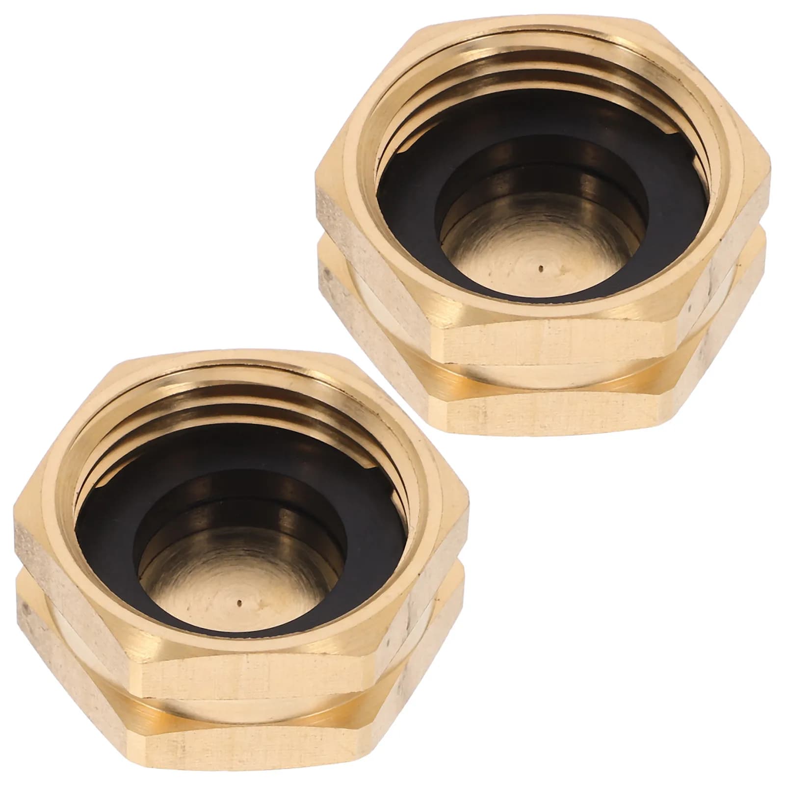2Pcs Garden Hose End Caps Brass Female Thread Leakproof Plugs Outdoor Faucet Covers Garden Hose Shutoff Valve Outdoor Faucets
